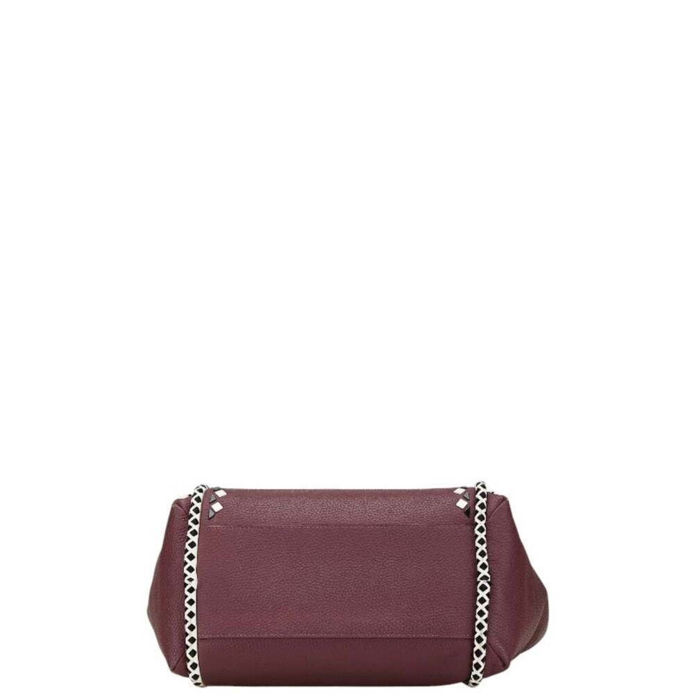 Kate Spade handbag tote bag in wine red, white, and black leather for women. - Picture 3 of 9